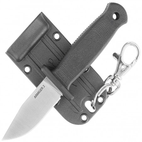 Nóż Demko Armiger 2 Clip Point Black Thermal Plastic Rubber, Stonewashed 4034SS by Andrew Demko (ARM2-4034SS-CP)