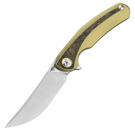 Nóż składany Bestech Sambac Gold Titanium/Dark Gold Fat Carbon, Stonewashed/Satin Magnacut by Ostap Hel (BT2402A) Nóż składany Bestech Sambac Gold Titanium/Dark Gold Fat Carbon, Stonewashed/Satin Magnacut by Ostap Hel (BT2402A)