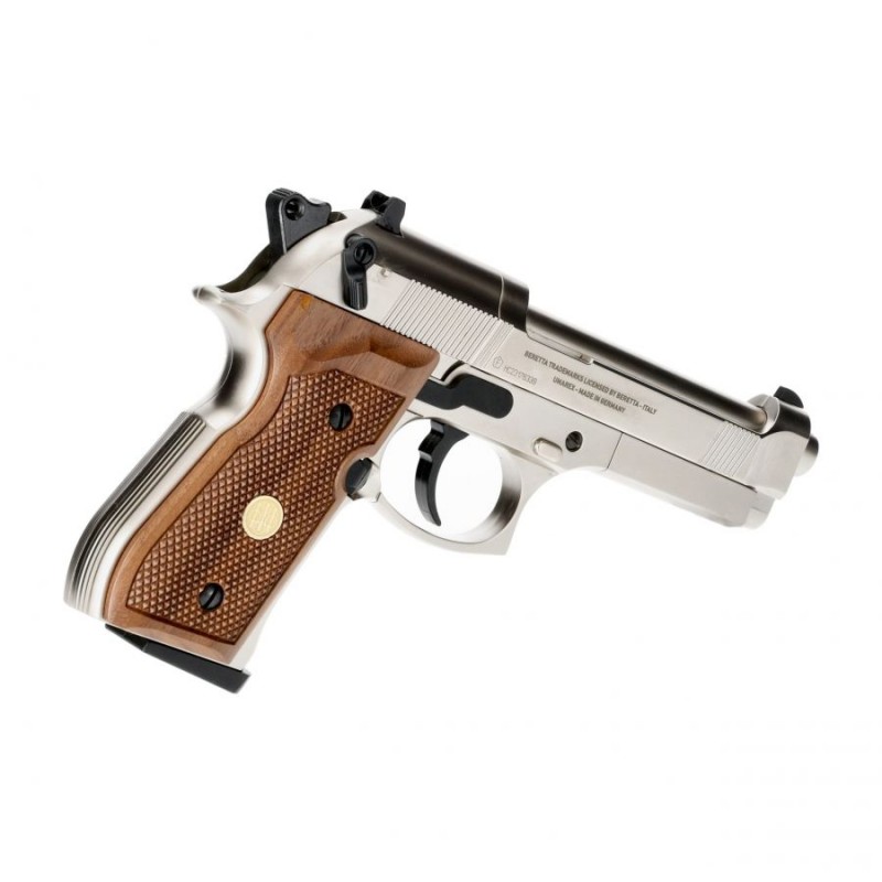   Pistolet wiatrówka Beretta M92 FS nickel/wood 4,5 mm Diabolo CO2 - 4 - Pistolety Co2