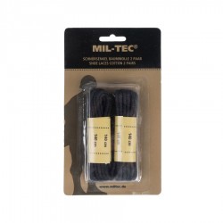 Sznurówki Mil-Tec 140 cm bawełniane czarne