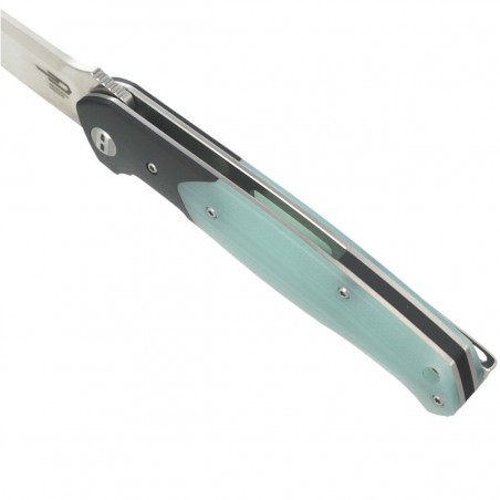 Nóż składany Bestech Swordfish Black / Jade G10, Satin D2 (BG03E)