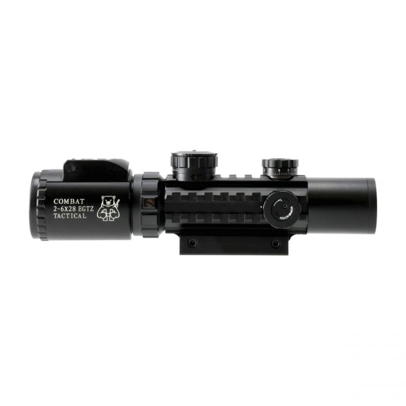   Luneta celownicza Combat 2-6x28 TAC 30 mm iRD Mildot + montaż 22 mm - 1 - Lunety