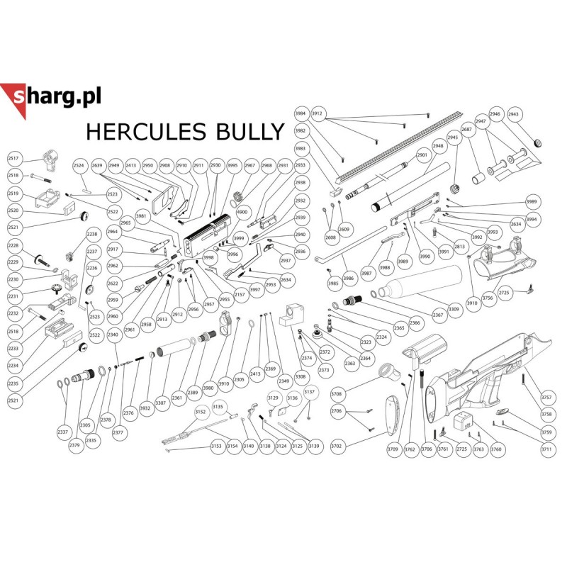 Iglica zaworu do wiatrówki Hatsan Hercules, Predator (2377 ST)