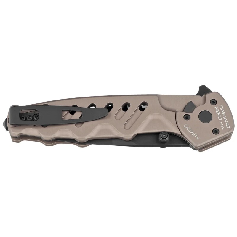 Nóż składany Extrema Ratio Caimano Nero N.A. Tactical Mud Aluminium, Black N690 (04.1000.0166/BLK/TM)