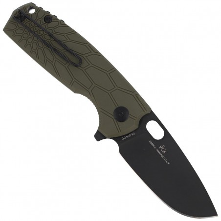 Nóż składany Fox Core OD Green FRN, Cerakote Black N690 by Jesper Voxnaes (FX-604 OD) Nóż składany Fox Core OD Green FRN, Cerakote Black N690 by Jesper Voxnaes (FX-604 OD)
