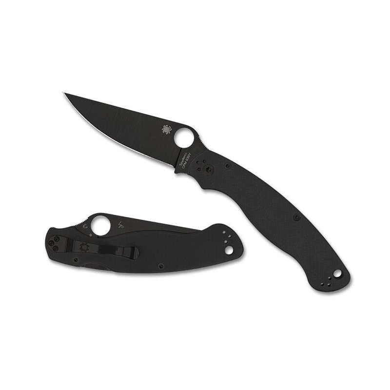 Nóż składany Spyderco Military 2 Black G10, Black DLC CPM S30V by Sal, Eric Glesser (C36GPBK2)