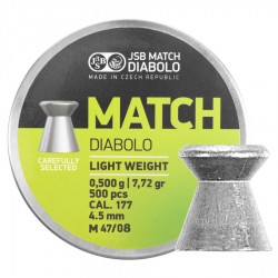 Śrut diabolo JSB Match Light 4,50 mm 500 szt. 0,500 g /...