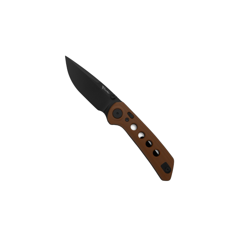 Nóż składany Reate PL-XT Tan G10, Black PVD Nitro-V