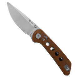 Nóż składany Reate PL-XT Tan G10, Stonewashed Nitro-V