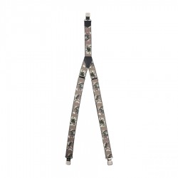 Szelki męskie Ranger 4 cm, drukowane, szare