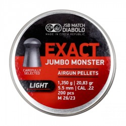 Śrut diabolo JSB Exact Jumbo Monster Ligh 5,52 mm 200 szt.
