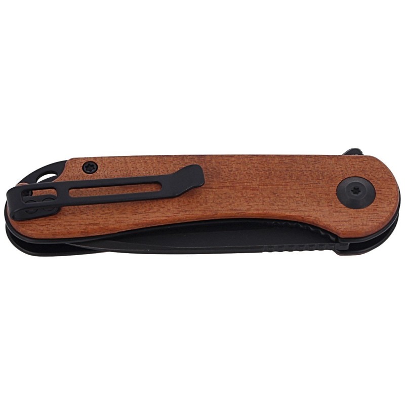Nóż składany CIVIVI Elementum Flipper Cuibourtia Wood, Black Stonewashed (C907U)