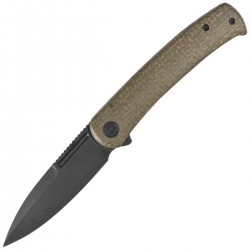 Nóż składany Civivi Caetus Green Burlap Micarta, Black Stonewashed 14C28N (C21025C-3)