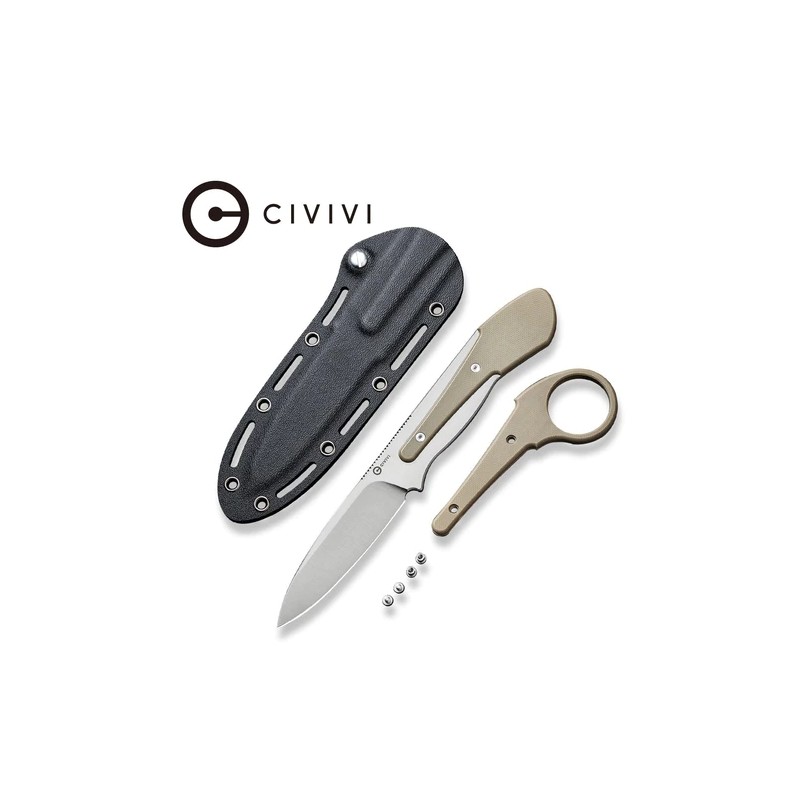 Nóż Civivi Varius Tan G10, Satin D2 by Allen Elishewitz (C22009D-2)