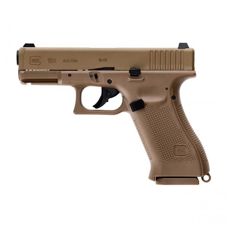   Pistolet wiatrówka Glock 19X blowback 4,5 mm coyote BB CO2 - 1 - Pistolety Co2