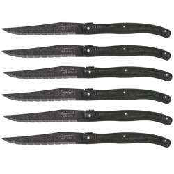Nóż Laguiole do steków Black Stonewash 6 szt.