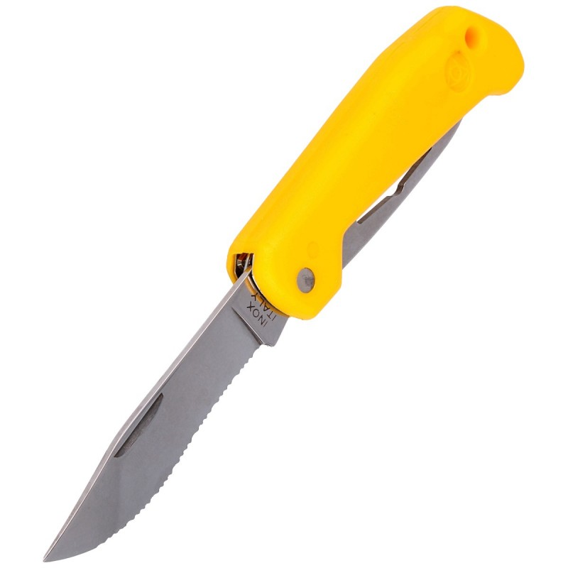 Nóż składany żeglarski MAC Marine B91/5 Yellow PP, Mirror W 1.4028 (MC B915.Y)