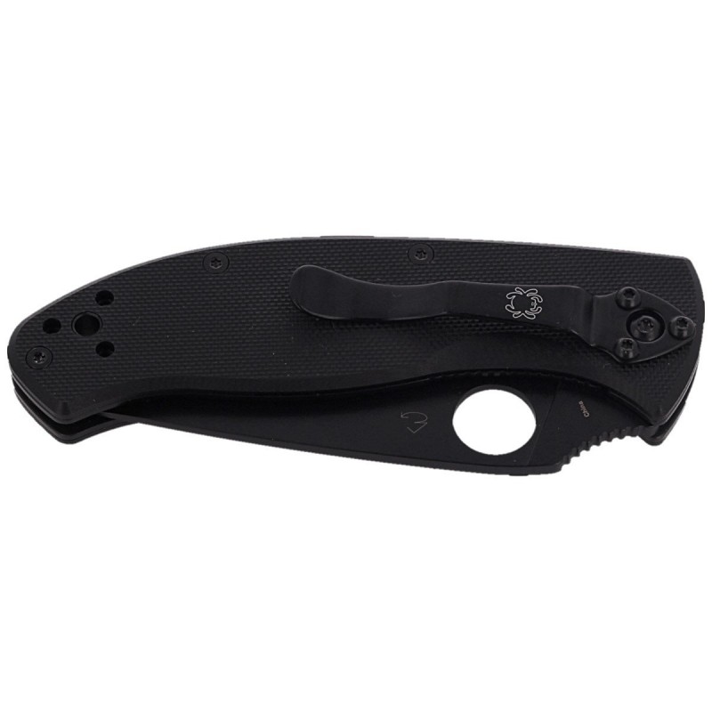 Nóż składany Spyderco Tenacious G-10 Black / Black Blade Plain (C122GBBKP)