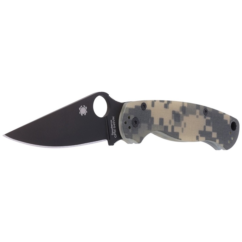 Nóż składany Spyderco Para Military 2 G-10 Camo, Black Blade (C81GPCMOBK2)