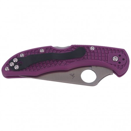 Nóż składany Spyderco Delica 4 FRN Purple Flat Ground Plain (C11FPPR) Nóż składany Spyderco Delica 4 FRN Purple Flat Ground Plain (C11FPPR)
