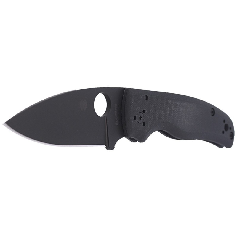 Nóż składany Spyderco Shaman G-10 Black, Black Blade Plain CPM S30V (C229GPBK)