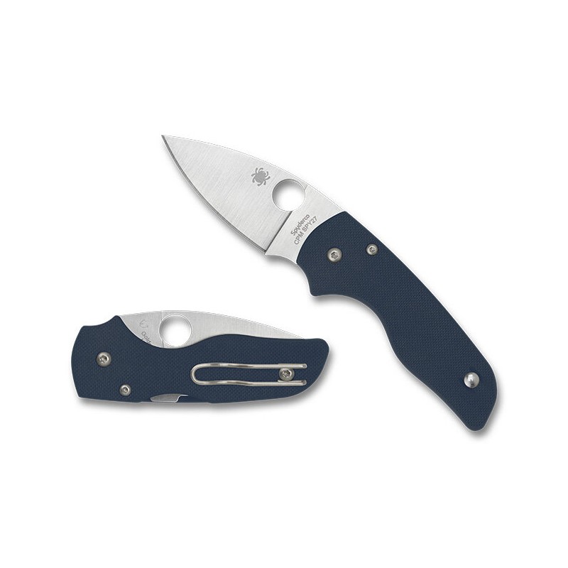 Nóż składany Spyderco Lil' Native Cobalt Blue G10, Satin CPM SPY27 by Eric Glesser (C230GPCBL)