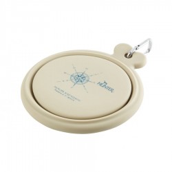 Silikonowa Miska Travel List 350/750 beż