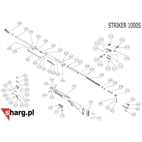 Lufa z kostką do wiatrówki Hatsan Srtiker: Edge, AR, 1000 4.5 mm Lufa z kostką do wiatrówki Hatsan Srtiker: Edge, AR, 1000 4.5 mm