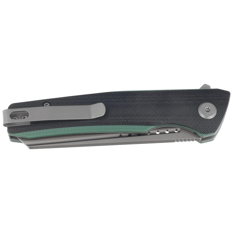 Nóż składany Bestech Slyther Black / Green G10, Grey Titanized 14C28N (BG51D)