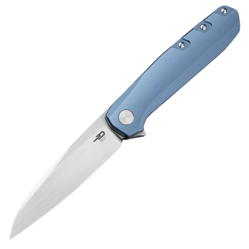 Nóż składany Bestech 9 Blue Titanium, Satin by Hand M390 by BrrKnives (BT2408C)