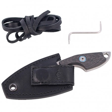 Nóż na szyje MKM Mikro 1 Carbon Fiber, Stonewashed M390 by Jesper Voxnæs (MKMR01-CF) Nóż na szyje MKM Mikro 1 Carbon Fiber, Stonewashed M390 by Jesper Voxnæs (MKMR01-CF)