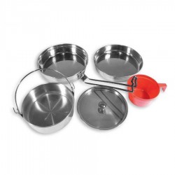 Zestaw naczyń turystycznych Mil-Tec ze stali nierdzewnej...