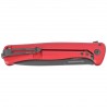 Nóż składany LionSteel Skinny Red Aluminium/Black Canvas Micarta, Old Black MagnaCut by Molletta (SK01A RB)