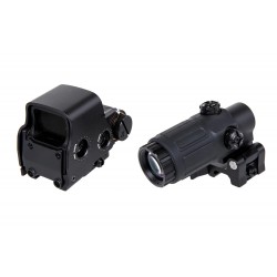 Zestaw kolimatora WADSN typu XTO z magnifierem typu T33 Czarny