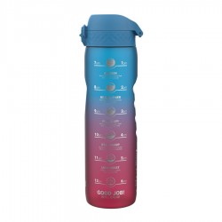 Bidon sportowy ION8 1000 ml Motivator niebiesko-różowy