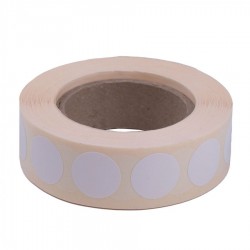 Zaklejki do tarcz 16 mm rolka 1000 szt. białe