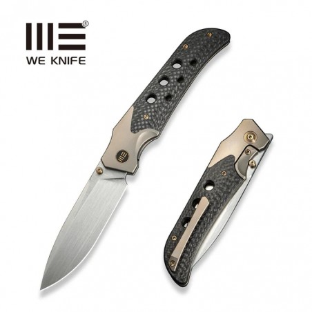 Nóż składany WE Knife WE-Guthrie Champagne Titanium/Twill Carbon Fiber, Hand Rubbed Satin CPM 20CV by Jason Guthrie (WE23072B-2) Nóż składany WE Knife WE-Guthrie Champagne Titanium/Twill Carbon Fiber, Hand Rubbed Satin CPM 20CV by Jason Guthrie (WE23072B-2)