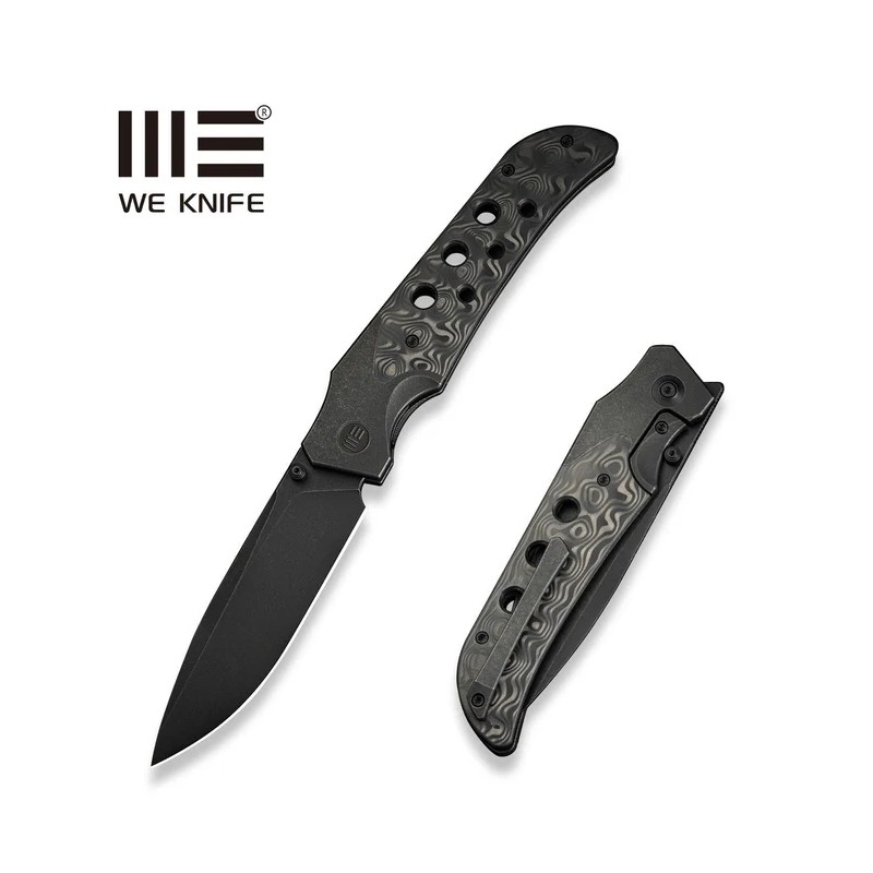 Nóż składany WE Knife WE-Guthrie Black Titanium/Rose Carbon Fiber, Black Stonewashed CPM 20CV by Jason Guthrie (WE23072B-1)