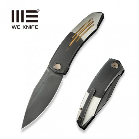 Nóż składany WE Knife Sine Wave Gray/Golden/Satin Titanium, Polished Gray M390 (WE23069B-3) Nóż składany WE Knife Sine Wave Gray/Golden/Satin Titanium, Polished Gray M390 (WE23069B-3)