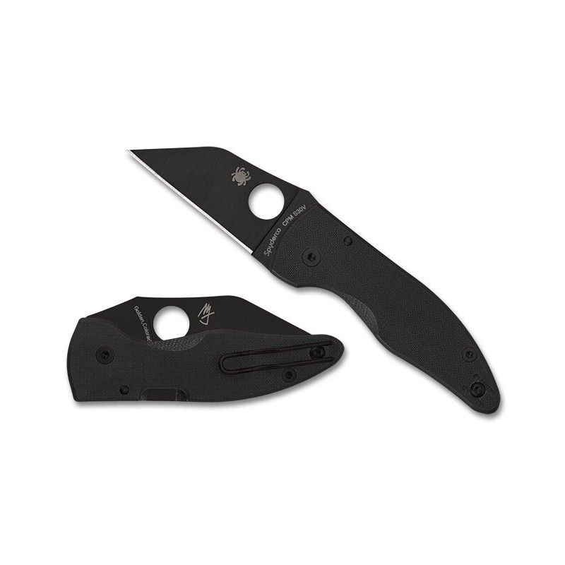 Nóż składany Spyderco MicroJimbo Black G10, Black DLC Plain CPM S30V by Michael Janich (C264GPBK)