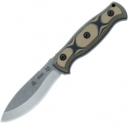 Nóż Fox Ego Black/Coyote Tan G10, Stonewashed AISI 1095 by Alfredo Doricchi (TK-FX01) Nóż Fox Ego Black/Coyote Tan G10, Stonewashed AISI 1095 by Alfredo Doricchi (TK-FX01)
