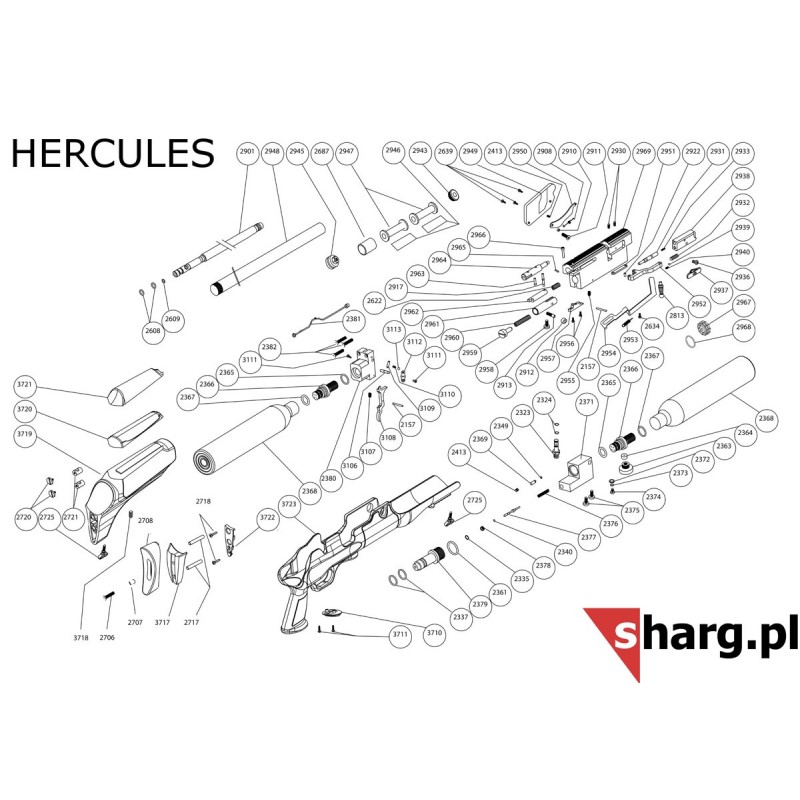 Lufa wiatrówka PCP Hatsan Hercules 9 mm