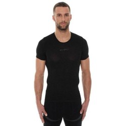 Koszulka termoaktywna BRUBECK Base Layer krótki rękaw grafitowa 2XL