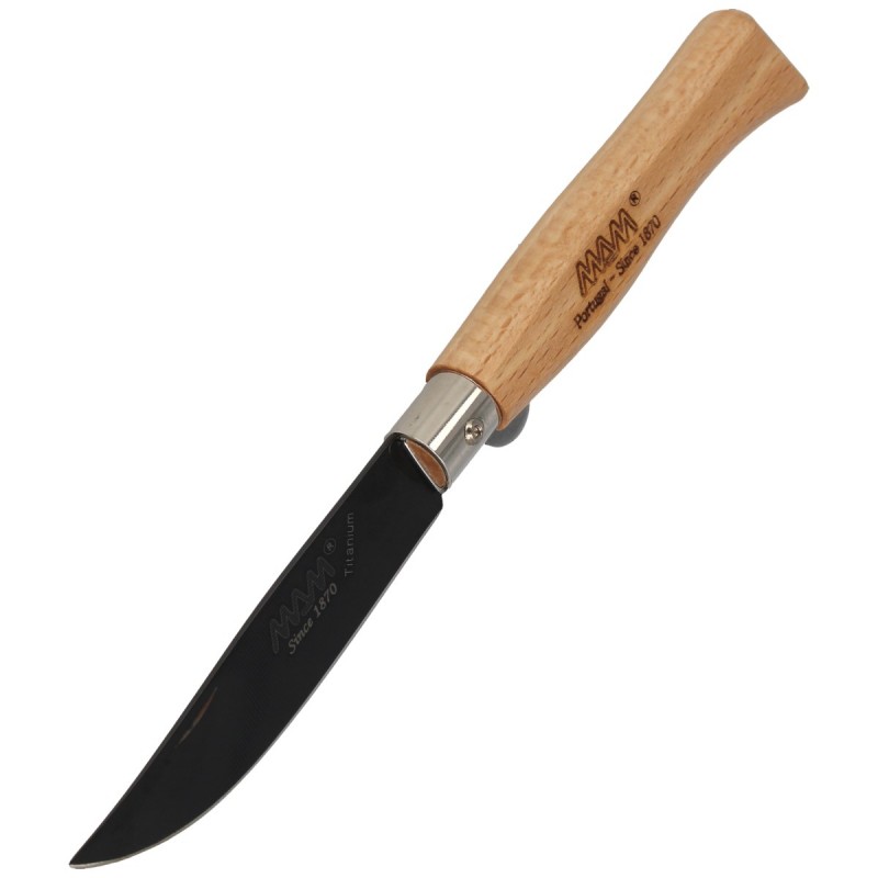 Nóż składany MAM Black Titanium, Beech Wood 83mm (2085)