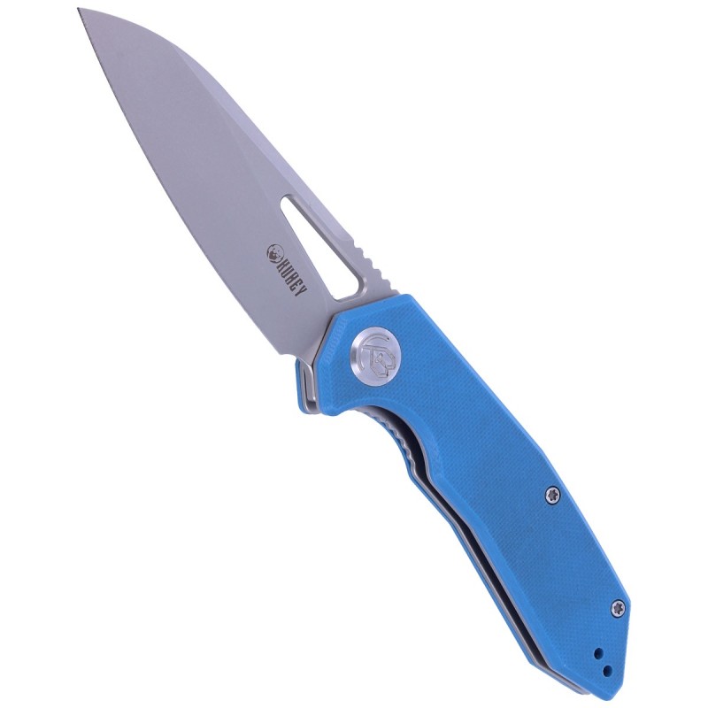 Nóż składany Kubey Knife New Vagrant Blue G10, Sandblast AUS-10 (KU291C)
