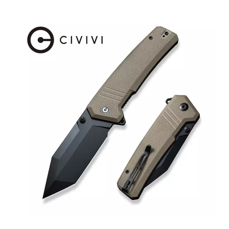 Nóż składany Civivi Bhaltair Tan Coarse G10, Black 14C28N (C23024-2)
