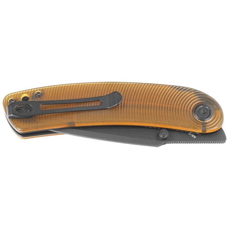 Nóż składany Kubey Momentum Ultem, Black Stonewashed AUS-10 by Sherif Manganas (KU344N)