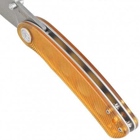 Nóż składany Kubey Momentum Ultem, Bead Blasted AUS-10 by Sherif Manganas (KU344M)