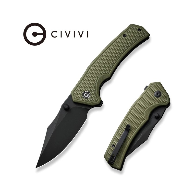 Nóż składany Civivi Vexillum OD Green G10, Black Stonewashed Nitro-V (C23003D-2)
