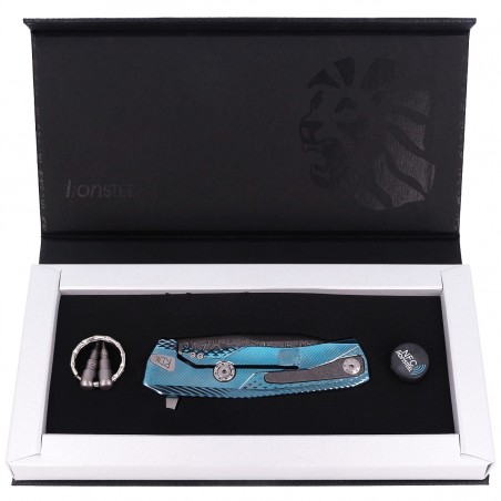 Nóż składany LionSteel ROK Blue Titanium, Chad Nichols Scrambled Damascus (ROK DD BL) Nóż składany LionSteel ROK Blue Titanium, Chad Nichols Scrambled Damascus (ROK DD BL)